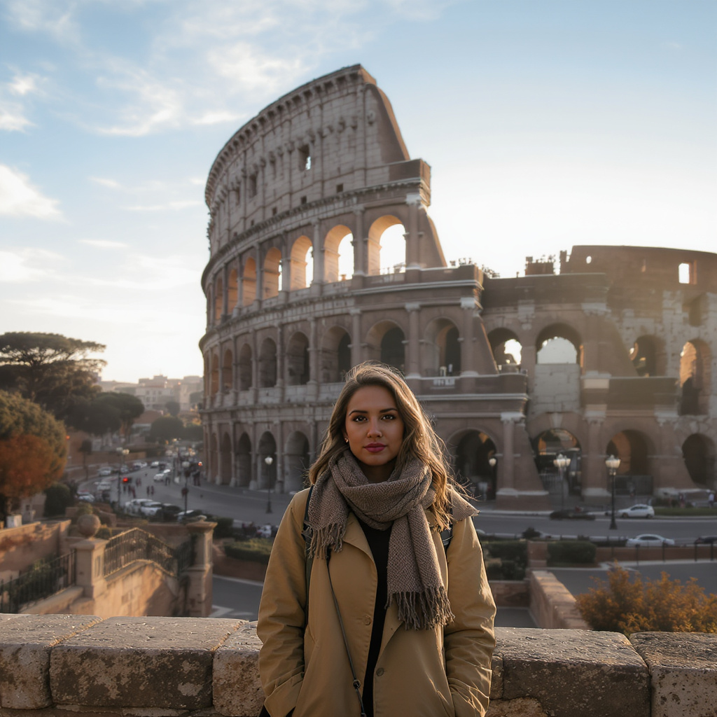 Colosseum Sunrise Portrait