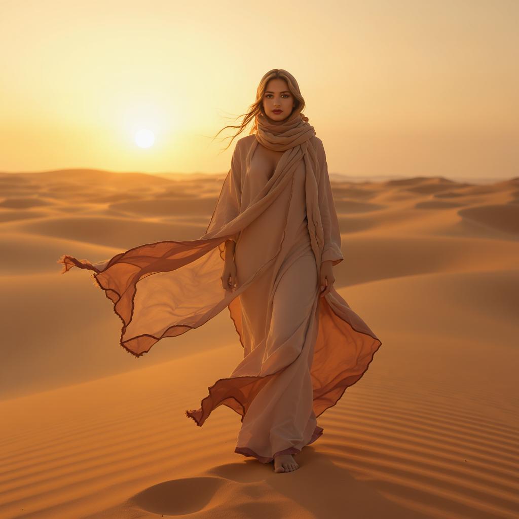 Desert Dunes Sunset Editorial