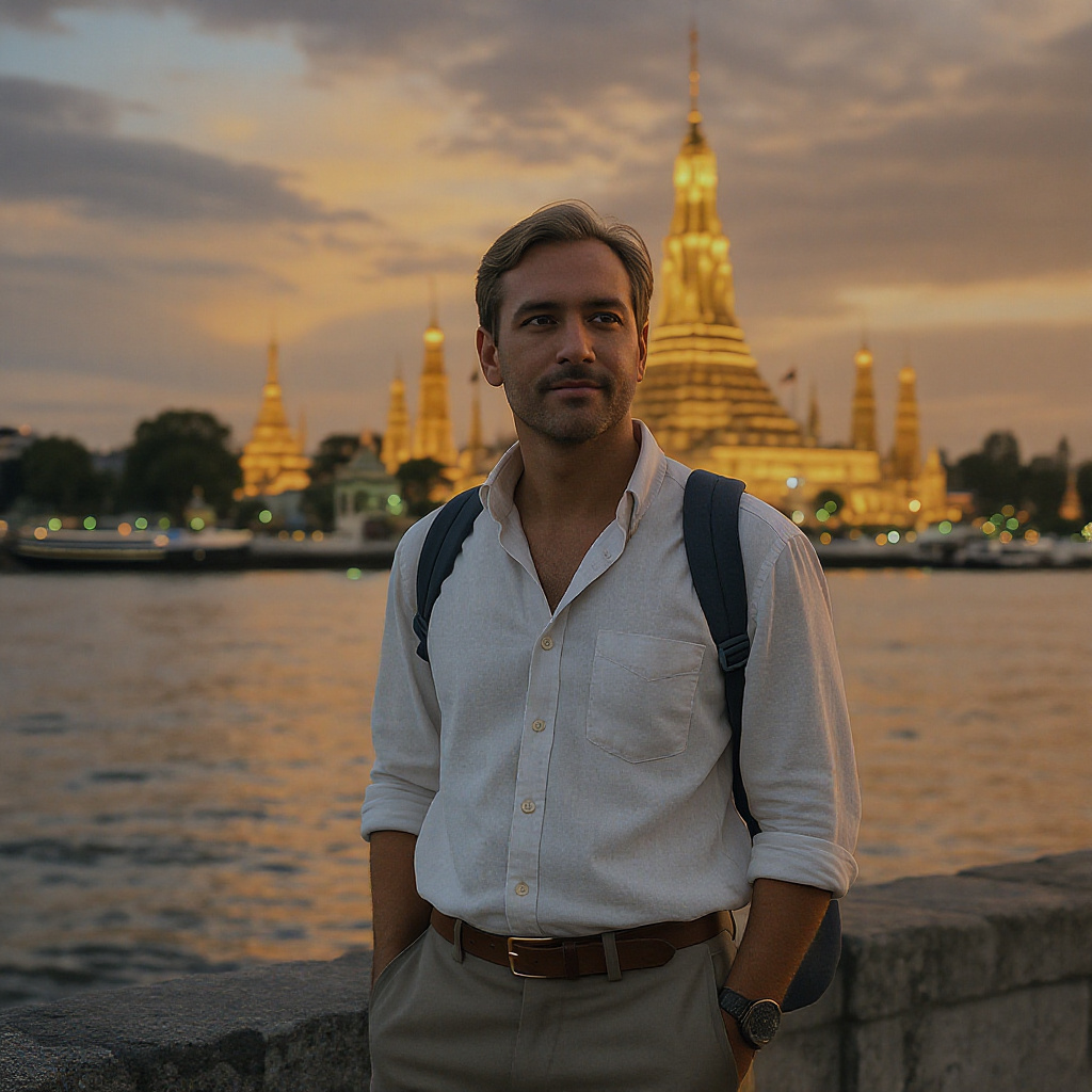 Wat Arun Sunset Silhouette