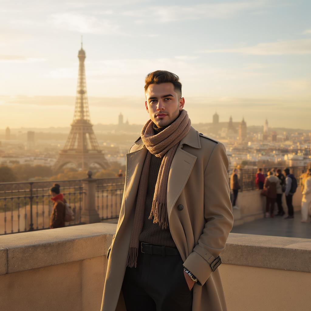 Eiffel Tower Golden Hour Portrait