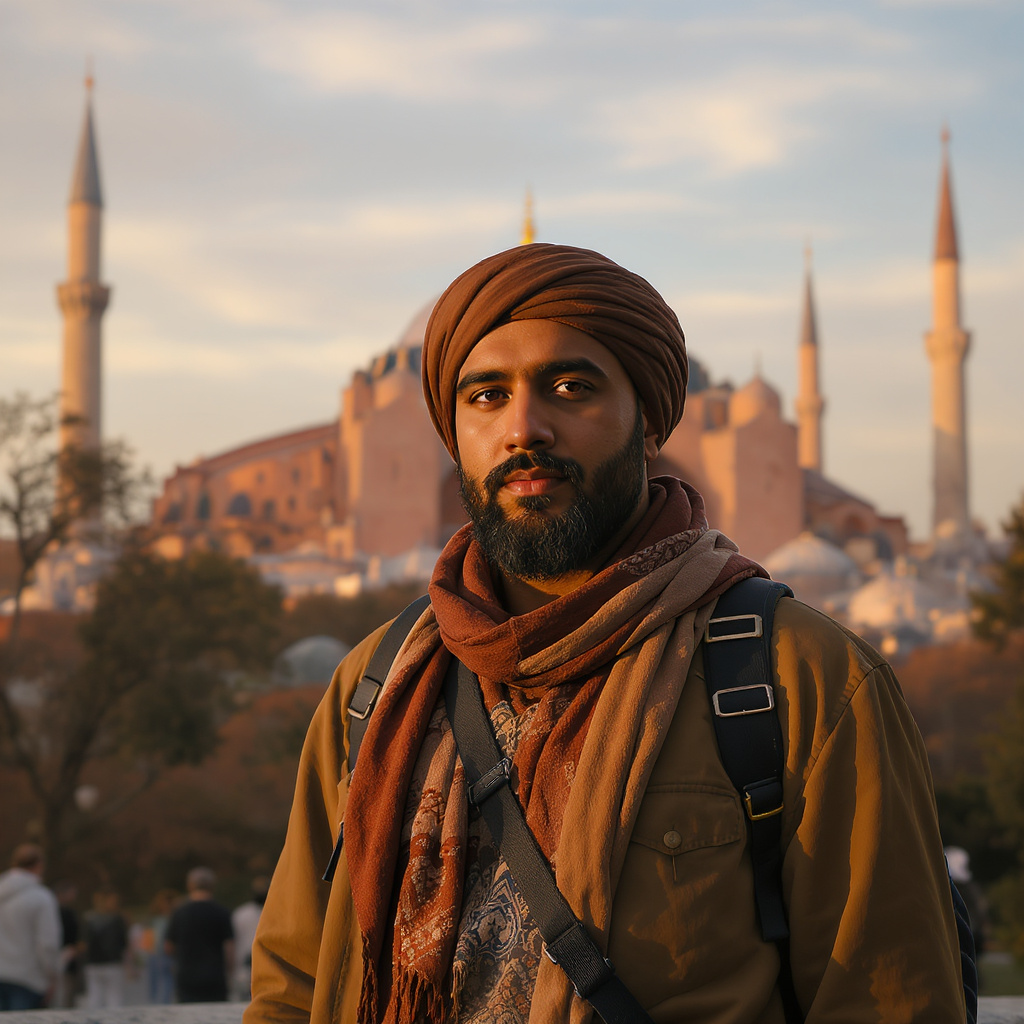 Hagia Sophia Golden Hour Portrait